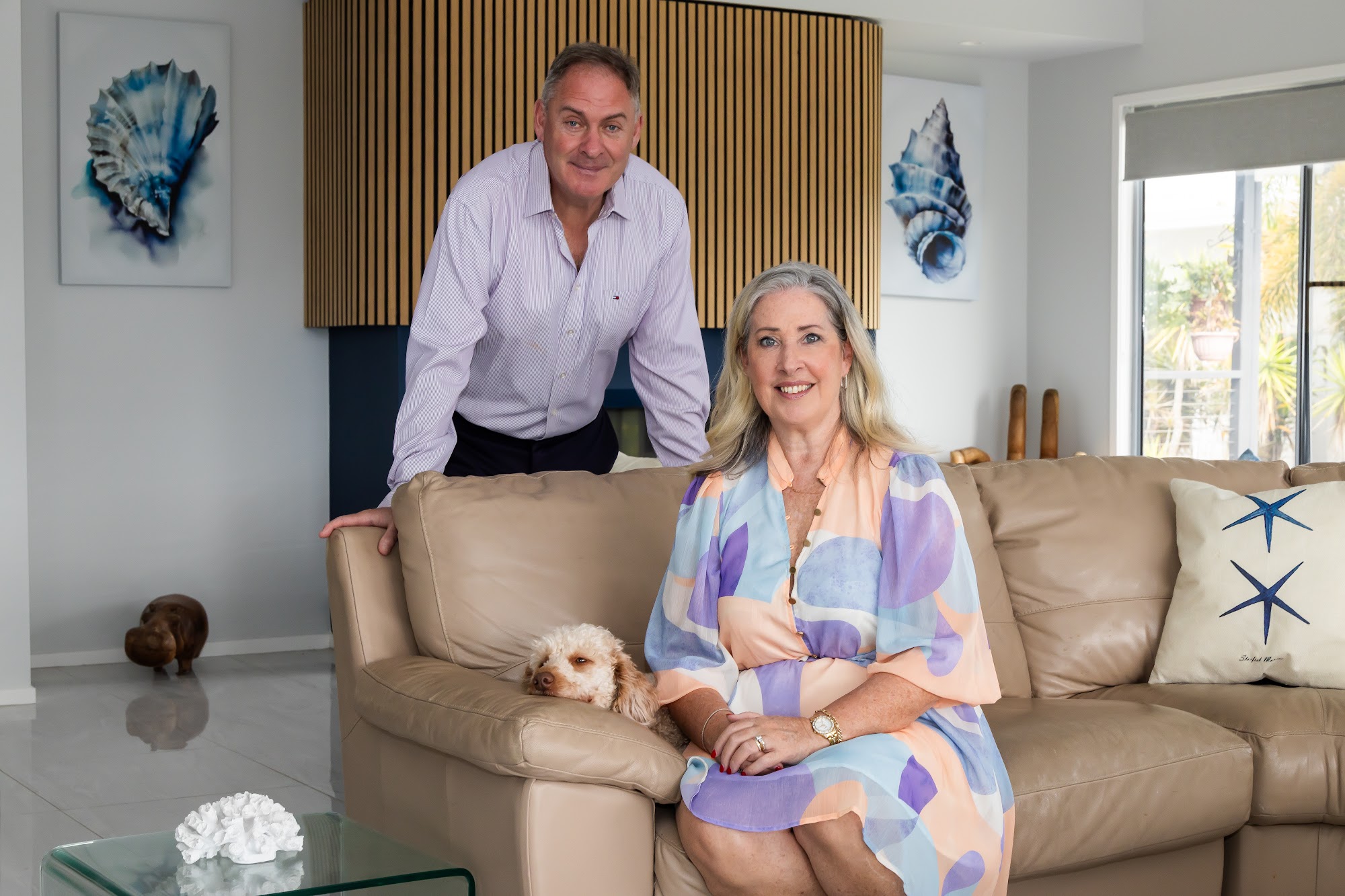 Stacey and Rob Mitchell at home on the Gold Coast